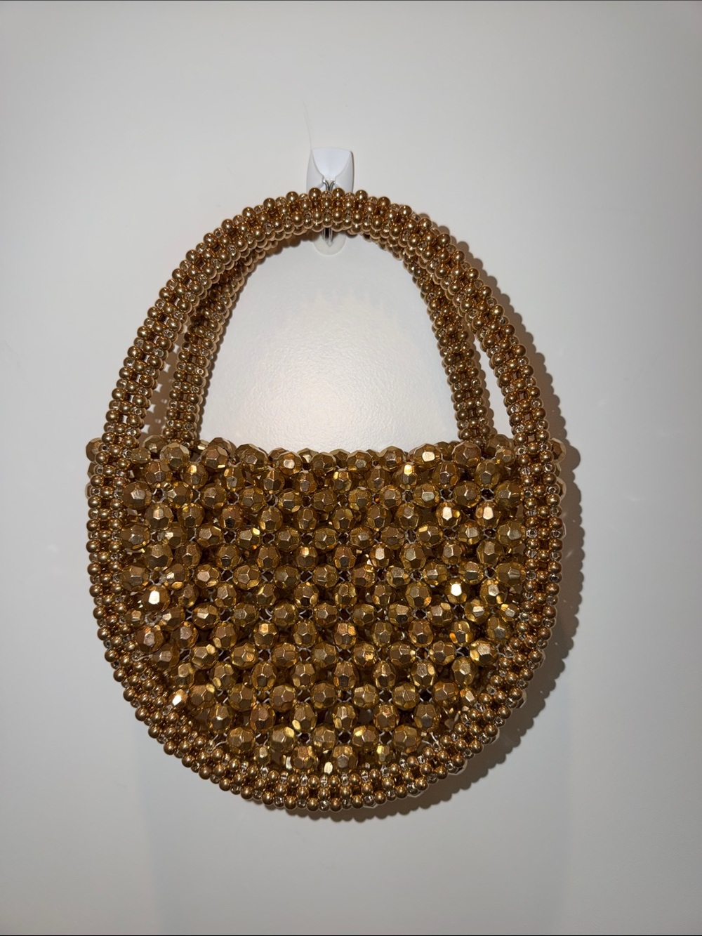 Gold Beaded Women's Small Handbag